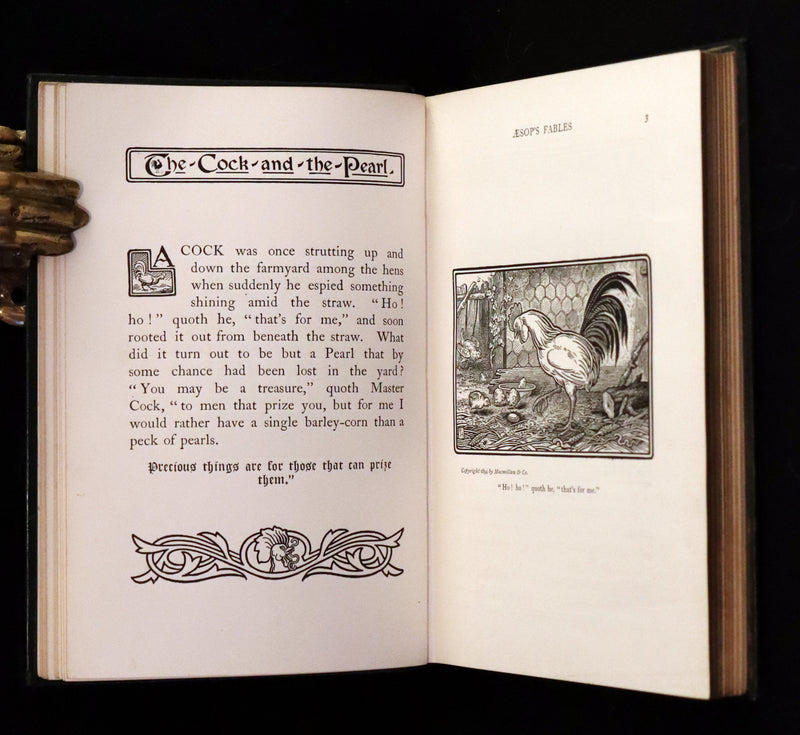 1894 Rare First Edition - The Fables of Aesop, beautifully Illustrated by Richard Heighway.