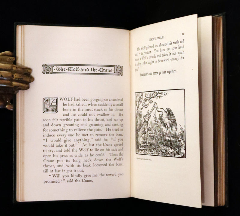 1894 Rare First Edition - The Fables of Aesop, beautifully Illustrated by Richard Heighway.