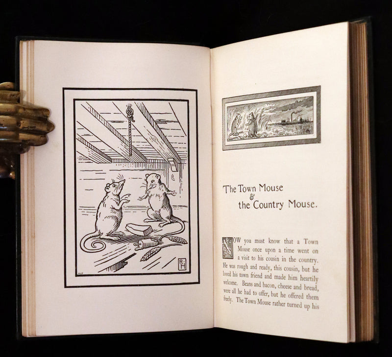 1894 Rare First Edition - The Fables of Aesop, beautifully Illustrated by Richard Heighway.