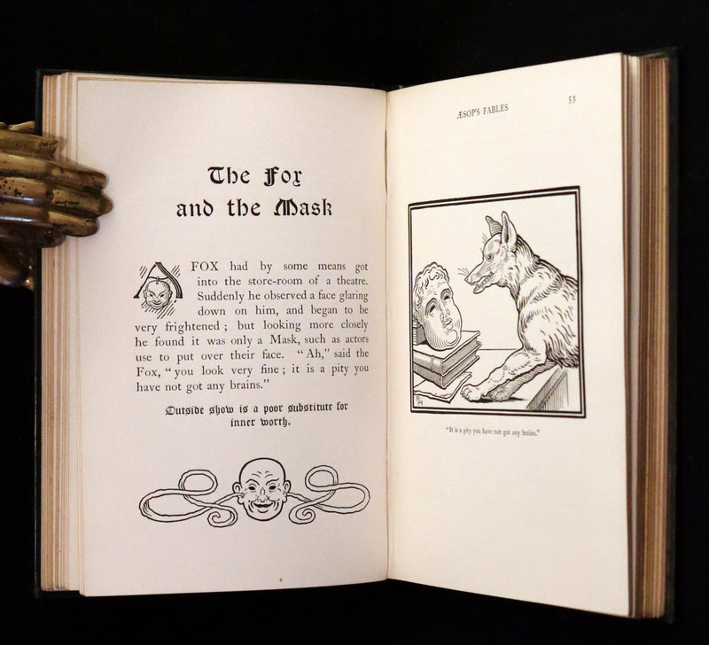 1894 Rare First Edition - The Fables of Aesop, beautifully Illustrated by Richard Heighway.