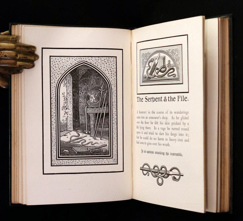 1894 Rare First Edition - The Fables of Aesop, beautifully Illustrated by Richard Heighway.