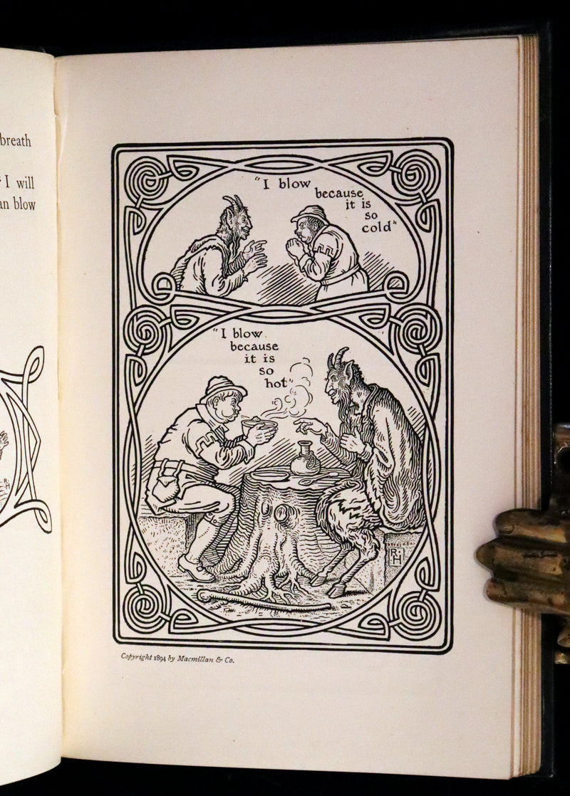 1894 Rare First Edition - The Fables of Aesop, beautifully Illustrated by Richard Heighway.