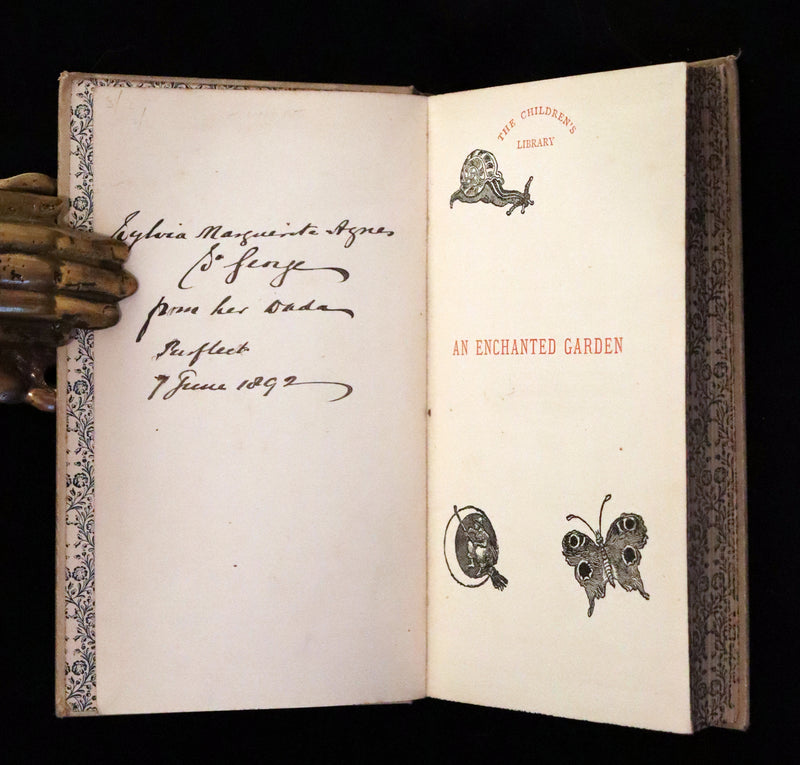 1892 Scarce First Edition - AN ENCHANTED GARDEN, Fairy Stories by Mary Louisa Molesworth illustrated by William John Hennessy.