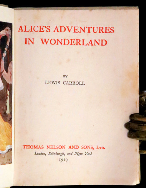 1919 Scarce Edition - Alice's Adventures in Wonderland illustrated by Harry Rountree.