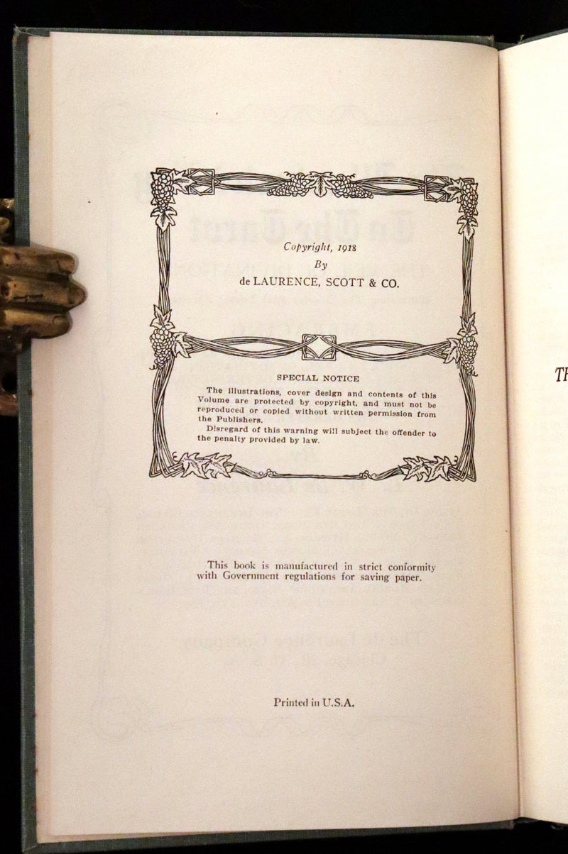 1918 Rare First Edition - The Illustrated KEY to the TAROT, The Veil of Divination by de Laurence.
