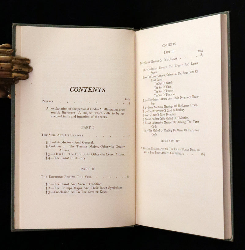 1918 Rare First Edition - The Illustrated KEY to the TAROT, The Veil of Divination by de Laurence.
