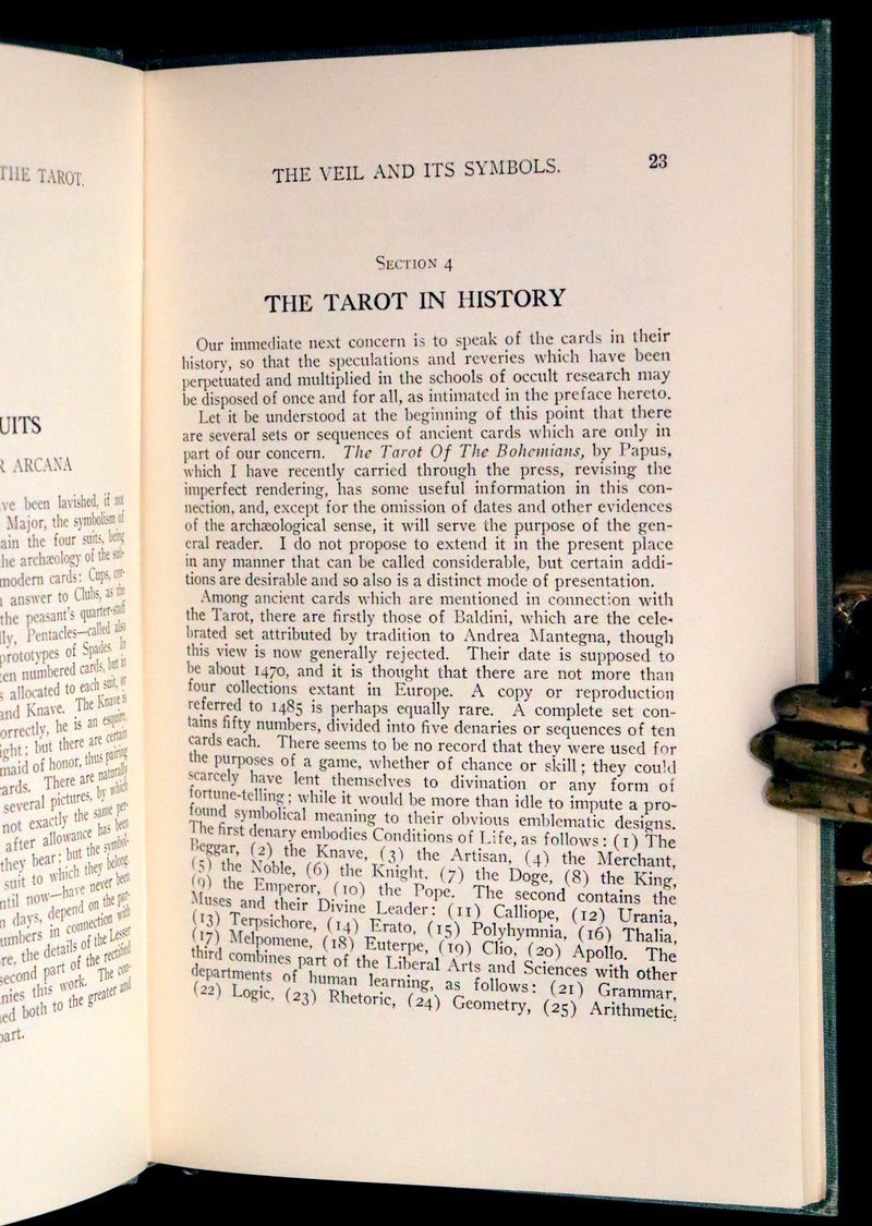 1918 Rare First Edition - The Illustrated KEY to the TAROT, The Veil of Divination by de Laurence.