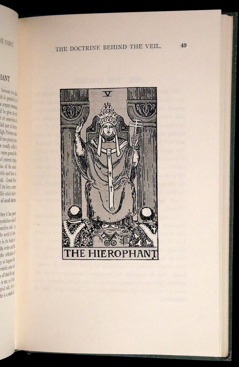 1918 Rare First Edition - The Illustrated KEY to the TAROT, The Veil of Divination by de Laurence.