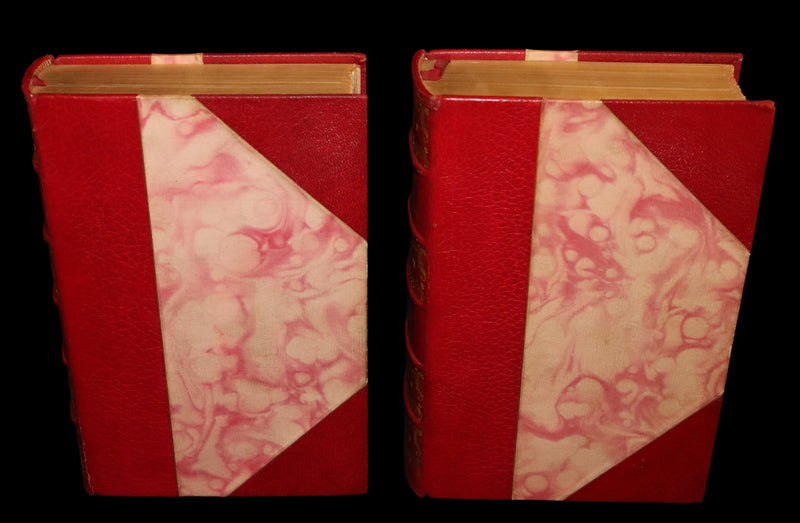 1883 Rare Limited De La Fontaine set - Tales and Novels in Verse. Extra Color illustrated by Eisen.