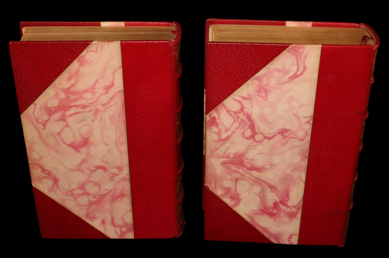 1883 Rare Limited De La Fontaine set - Tales and Novels in Verse. Extra Color illustrated by Eisen.