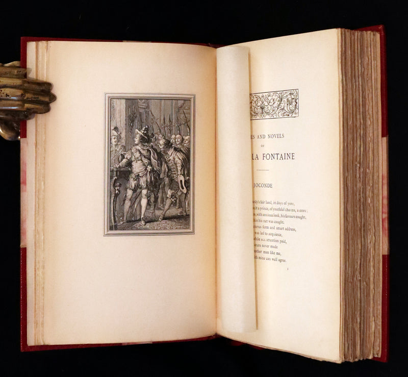 1883 Rare Limited De La Fontaine set - Tales and Novels in Verse. Extra Color illustrated by Eisen.