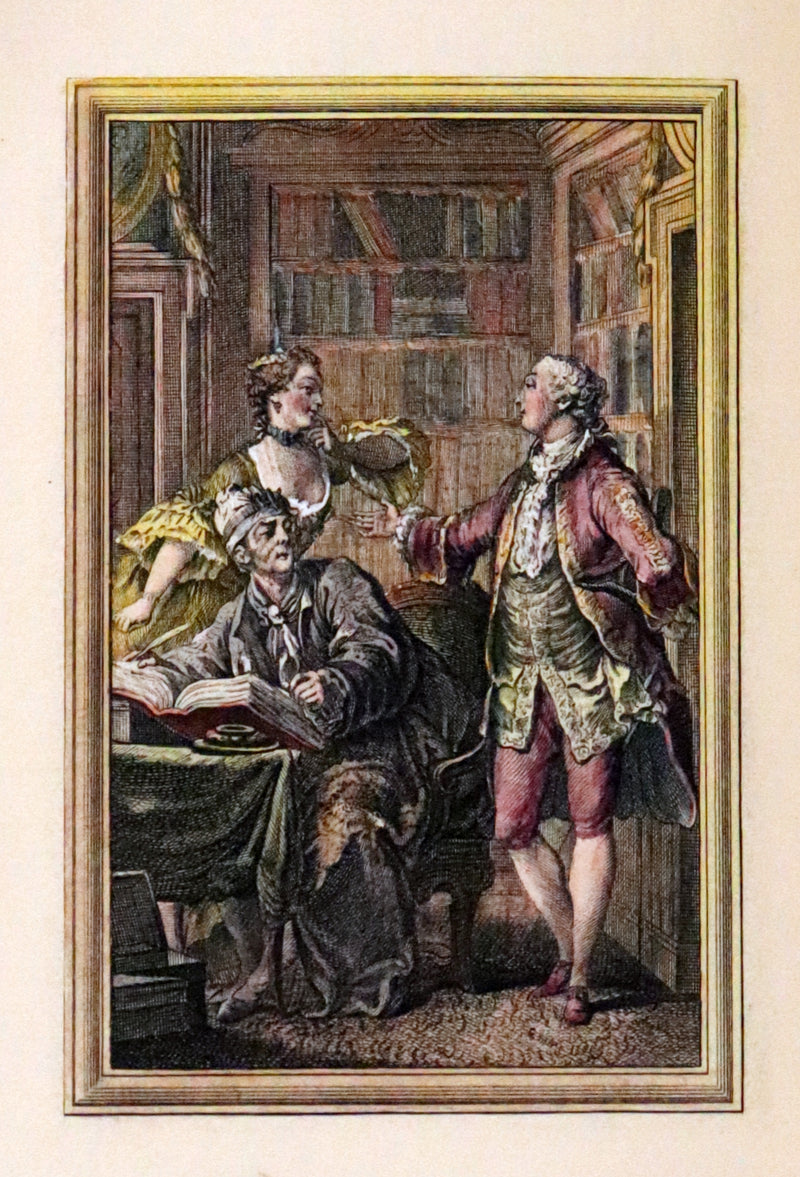 1883 Rare Limited De La Fontaine set - Tales and Novels in Verse. Extra Color illustrated by Eisen.