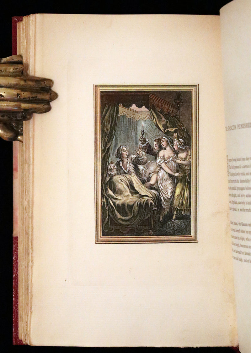 1883 Rare Limited De La Fontaine set - Tales and Novels in Verse. Extra Color illustrated by Eisen.