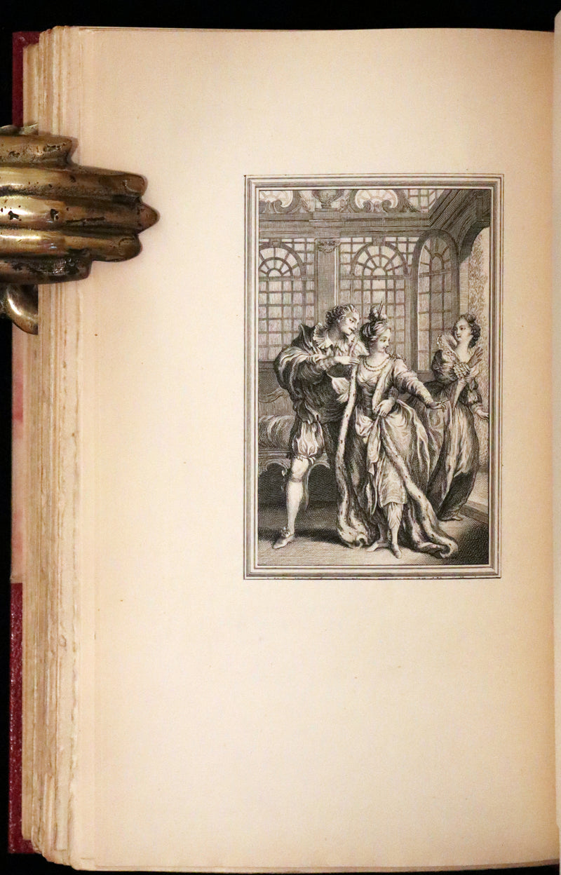 1883 Rare Limited De La Fontaine set - Tales and Novels in Verse. Extra Color illustrated by Eisen.