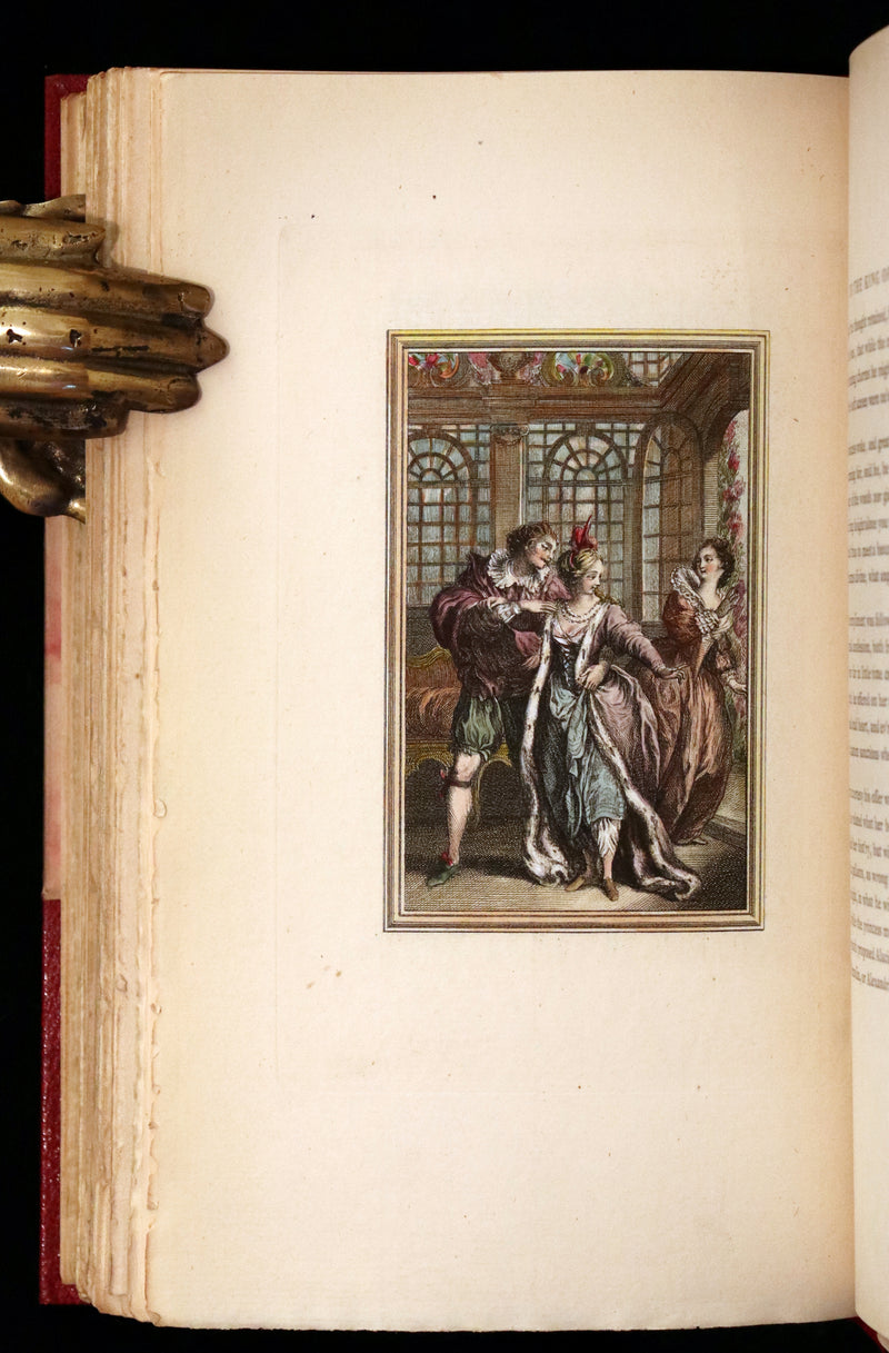 1883 Rare Limited De La Fontaine set - Tales and Novels in Verse. Extra Color illustrated by Eisen.