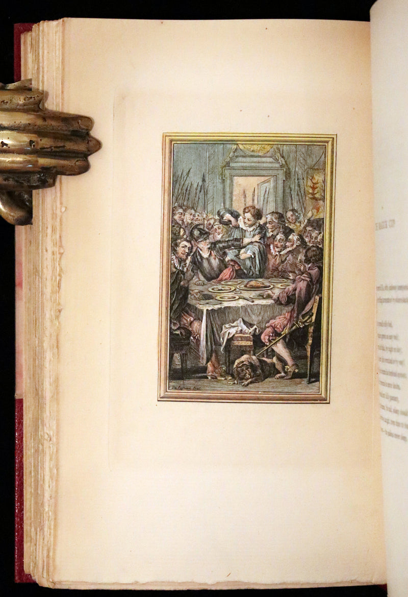 1883 Rare Limited De La Fontaine set - Tales and Novels in Verse. Extra Color illustrated by Eisen.