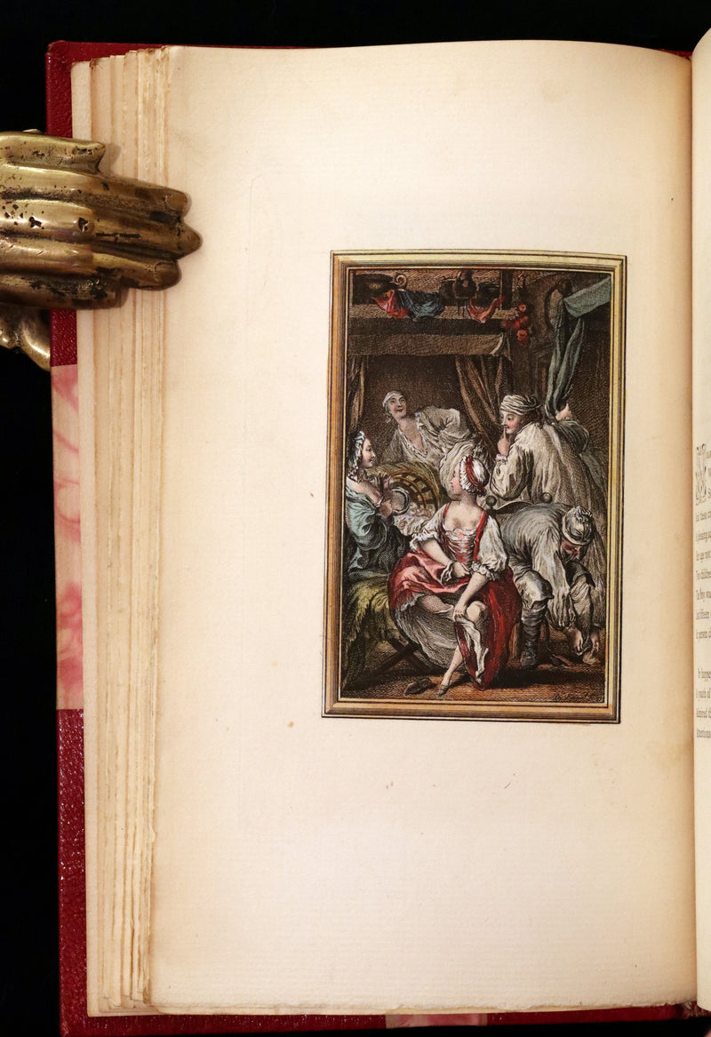 1883 Rare Limited De La Fontaine set - Tales and Novels in Verse. Extra Color illustrated by Eisen.