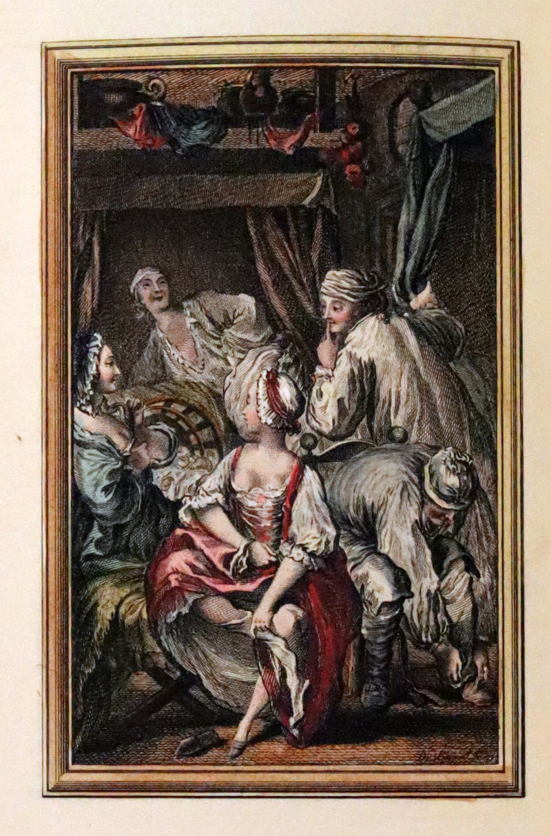 1883 Rare Limited De La Fontaine set - Tales and Novels in Verse. Extra Color illustrated by Eisen.