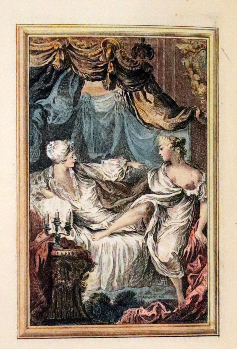 1883 Rare Limited De La Fontaine set - Tales and Novels in Verse. Extra Color illustrated by Eisen.