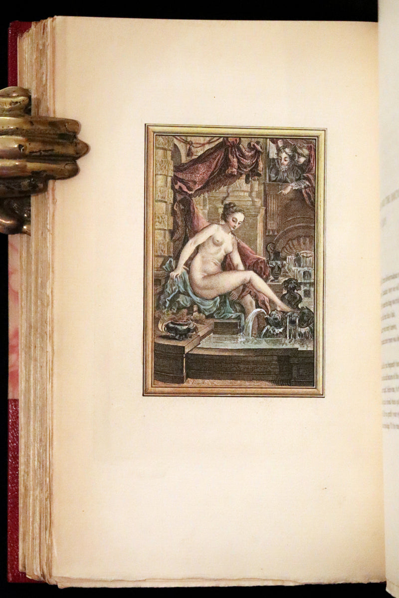 1883 Rare Limited De La Fontaine set - Tales and Novels in Verse. Extra Color illustrated by Eisen.