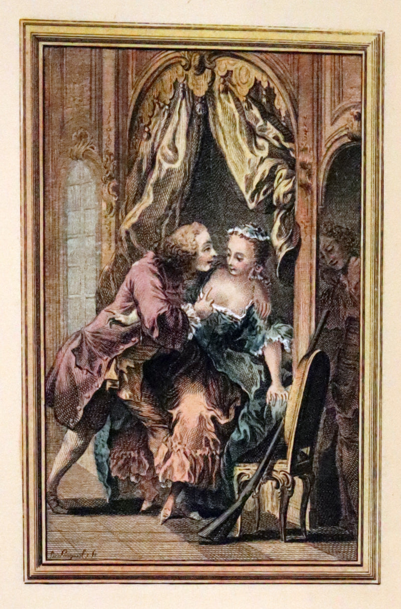 1883 Rare Limited De La Fontaine set - Tales and Novels in Verse. Extra Color illustrated by Eisen.