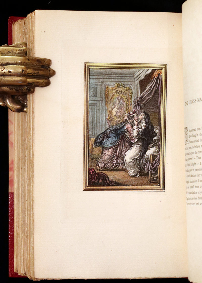 1883 Rare Limited De La Fontaine set - Tales and Novels in Verse. Extra Color illustrated by Eisen.