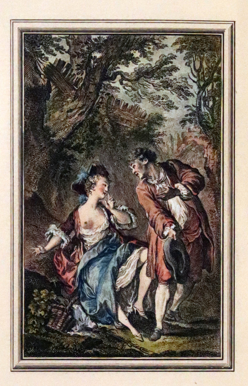 1883 Rare Limited De La Fontaine set - Tales and Novels in Verse. Extra Color illustrated by Eisen.