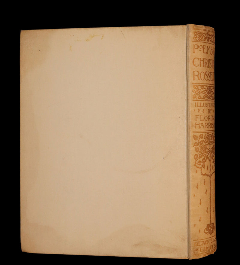 1910 Rare First Edition - POEMS BY CHRISTINA ROSSETTI Illustrated by Pre-Raphaelite FLORENCE HARRISON.