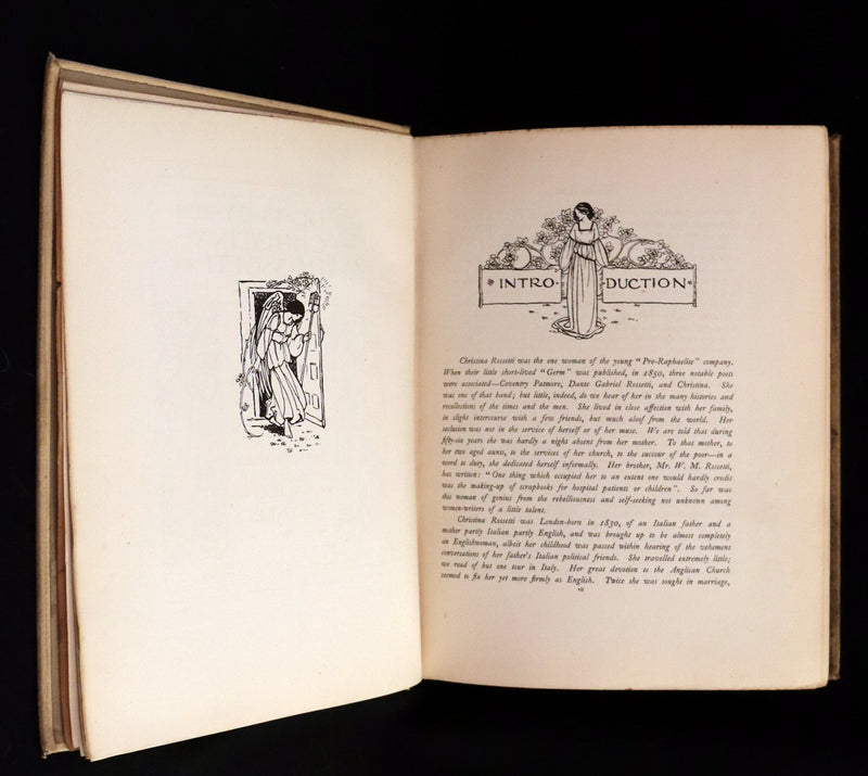 1910 Rare First Edition - POEMS BY CHRISTINA ROSSETTI Illustrated by Pre-Raphaelite FLORENCE HARRISON.