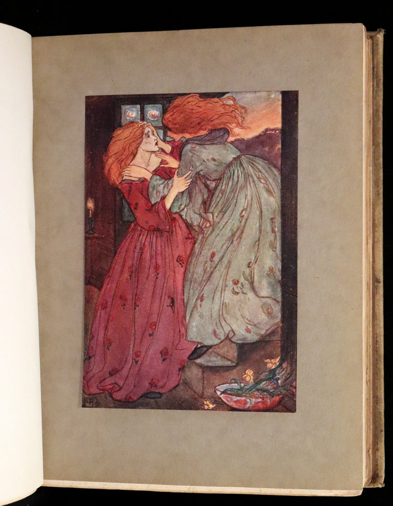 1910 Rare First Edition - POEMS BY CHRISTINA ROSSETTI Illustrated by Pre-Raphaelite FLORENCE HARRISON.