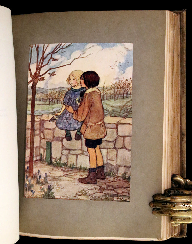 1910 Rare First Edition - POEMS BY CHRISTINA ROSSETTI Illustrated by Pre-Raphaelite FLORENCE HARRISON.