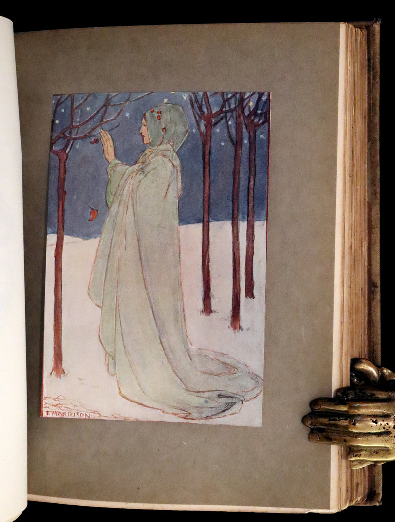 1910 Rare First Edition - POEMS BY CHRISTINA ROSSETTI Illustrated by Pre-Raphaelite FLORENCE HARRISON.