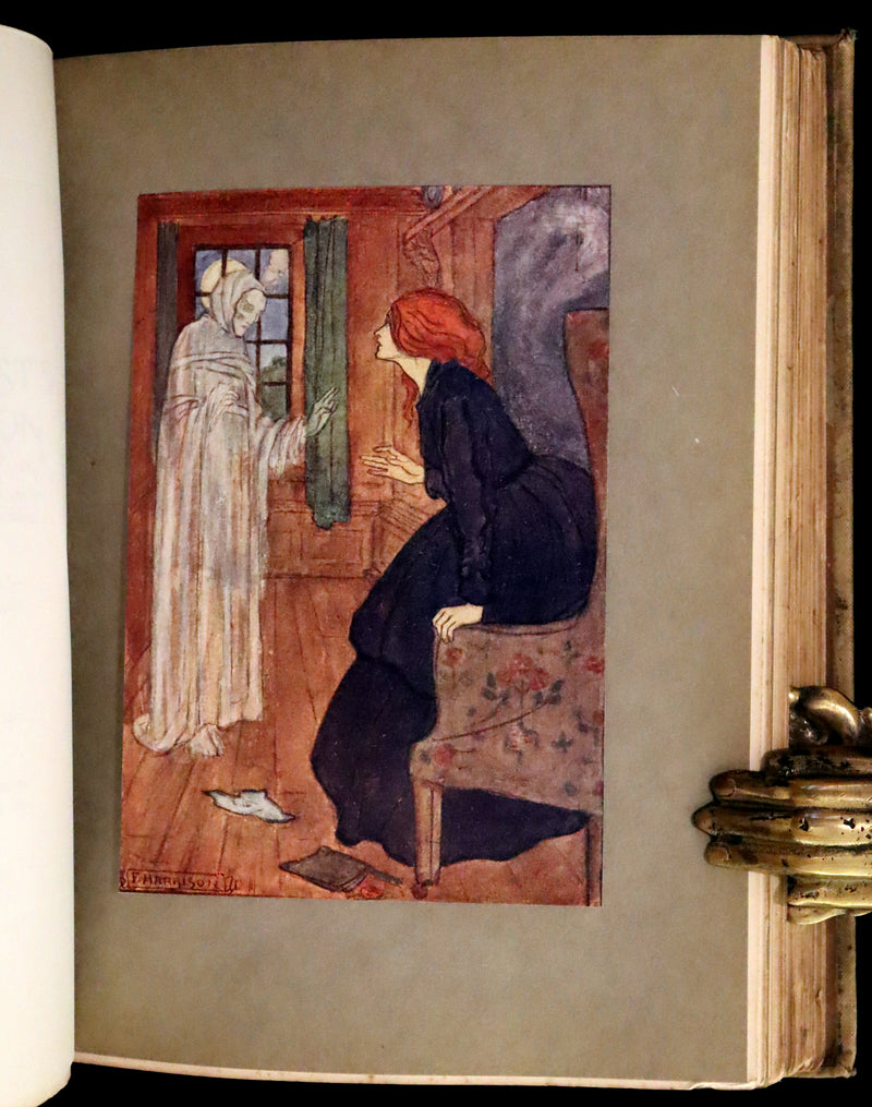1910 Rare First Edition - POEMS BY CHRISTINA ROSSETTI Illustrated by Pre-Raphaelite FLORENCE HARRISON.