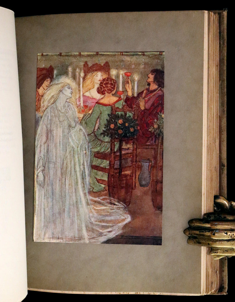 1910 Rare First Edition - POEMS BY CHRISTINA ROSSETTI Illustrated by Pre-Raphaelite FLORENCE HARRISON.