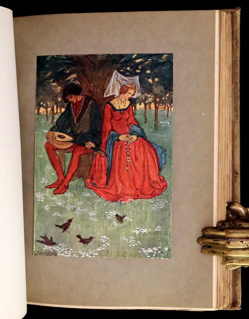 1910 Rare First Edition - POEMS BY CHRISTINA ROSSETTI Illustrated by Pre-Raphaelite FLORENCE HARRISON.