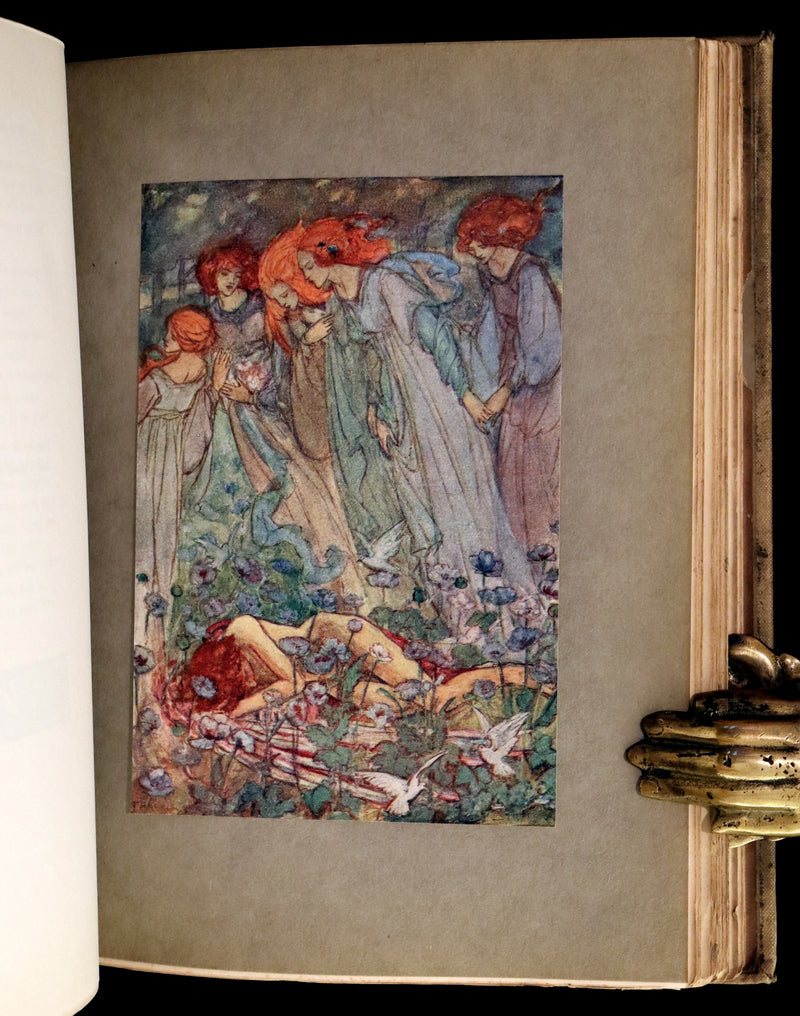 1910 Rare First Edition - POEMS BY CHRISTINA ROSSETTI Illustrated by Pre-Raphaelite FLORENCE HARRISON.