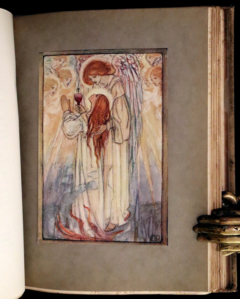 1910 Rare First Edition - POEMS BY CHRISTINA ROSSETTI Illustrated by Pre-Raphaelite FLORENCE HARRISON.