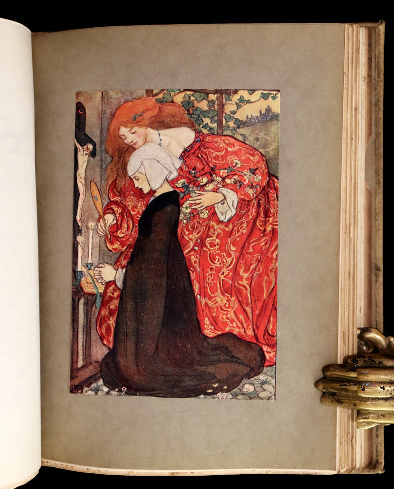 1910 Rare First Edition - POEMS BY CHRISTINA ROSSETTI Illustrated by Pre-Raphaelite FLORENCE HARRISON.