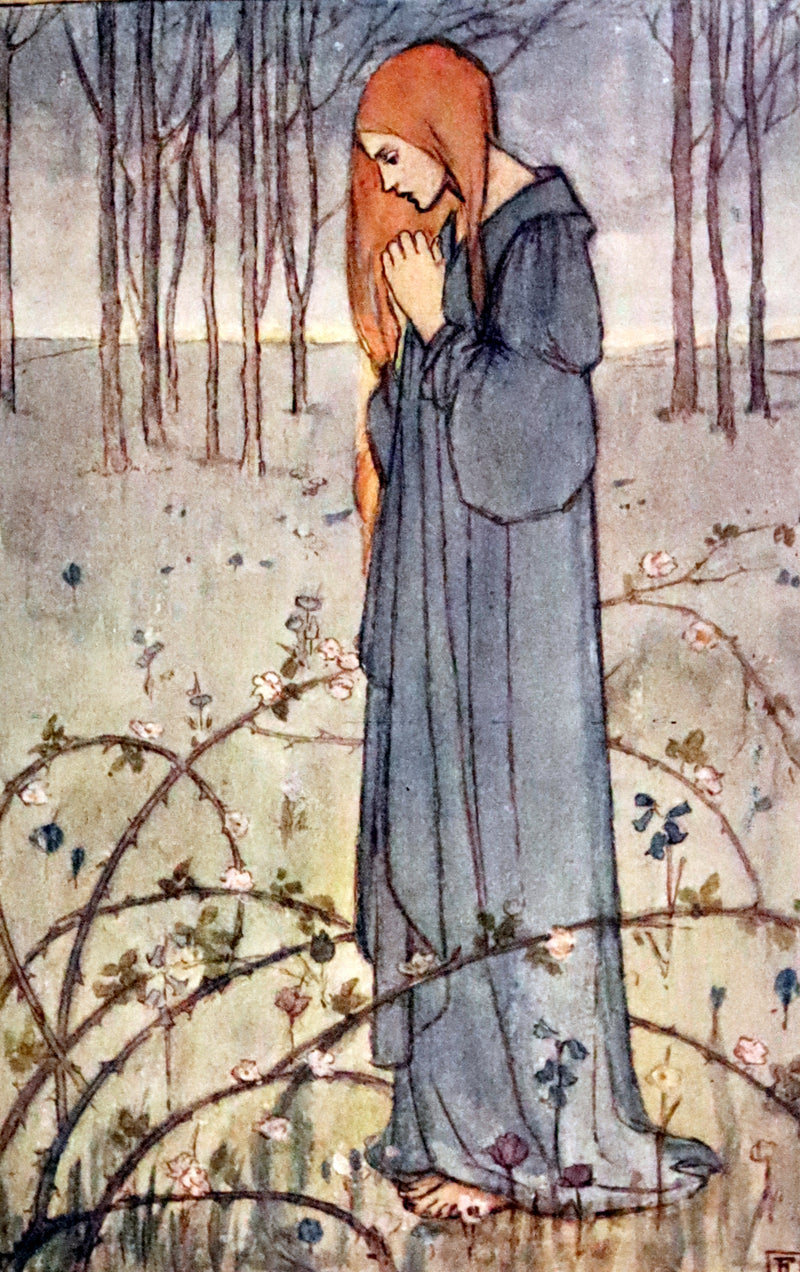 1910 Rare First Edition - POEMS BY CHRISTINA ROSSETTI Illustrated by Pre-Raphaelite FLORENCE HARRISON.