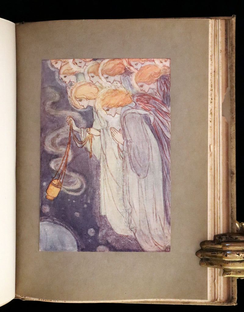 1910 Rare First Edition - POEMS BY CHRISTINA ROSSETTI Illustrated by Pre-Raphaelite FLORENCE HARRISON.