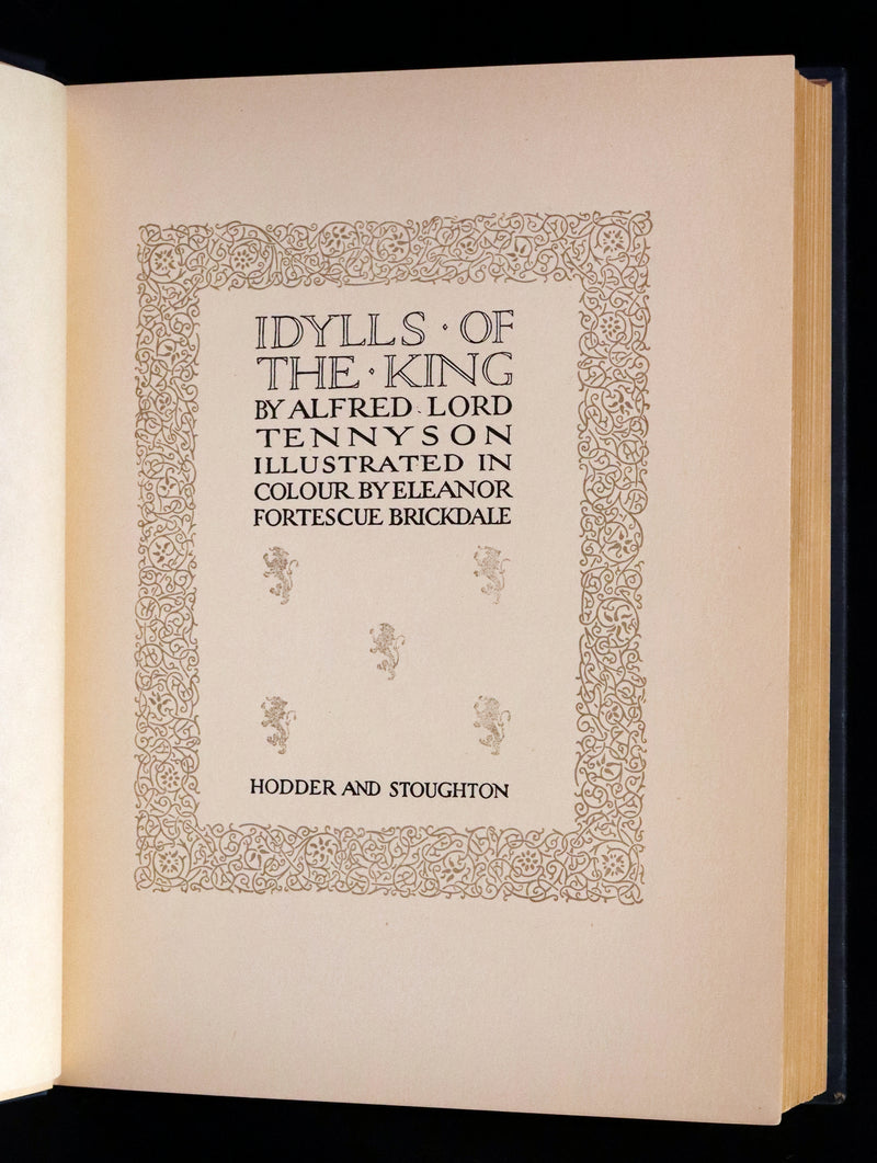 1911 First Edition Illustrated by Pre-Raphaelite Eleanor Fortescue Brickdale - Idylls of the  King Arthur.