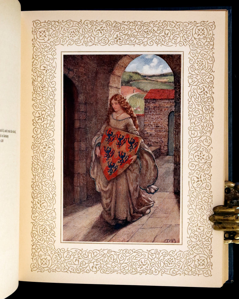 1911 First Edition Illustrated by Pre-Raphaelite Eleanor Fortescue Brickdale - Idylls of the  King Arthur.