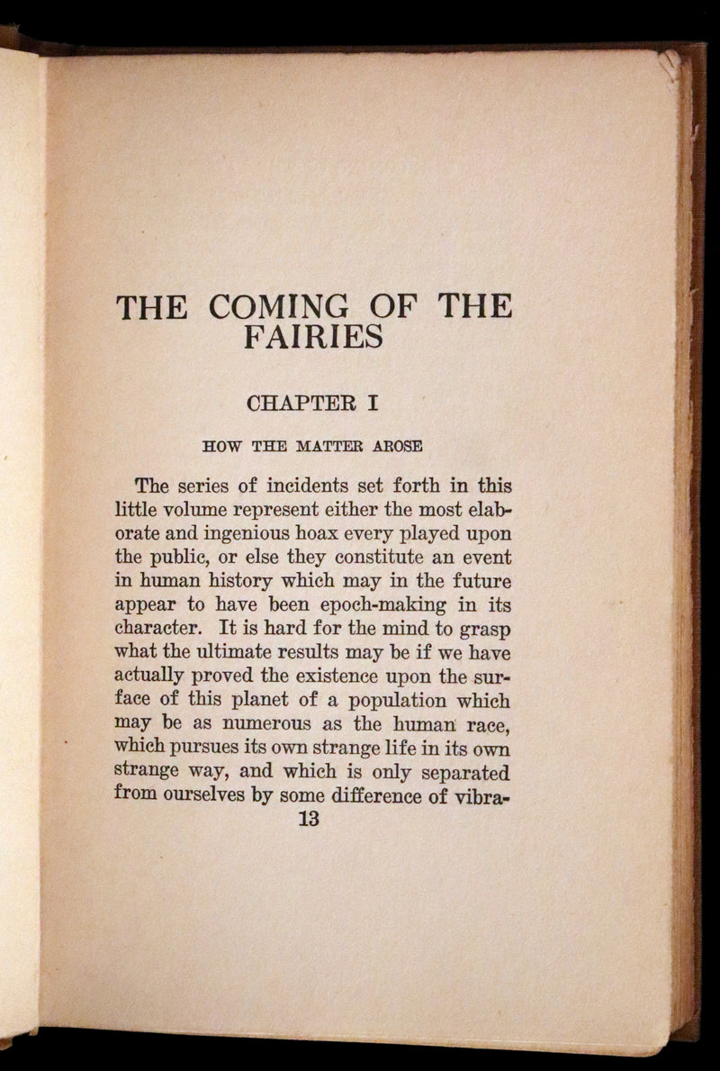 1922 Scarce First Edition on Cottingley FAIRIES - Arthur Conan DOYLE - The Coming of the Fairies.