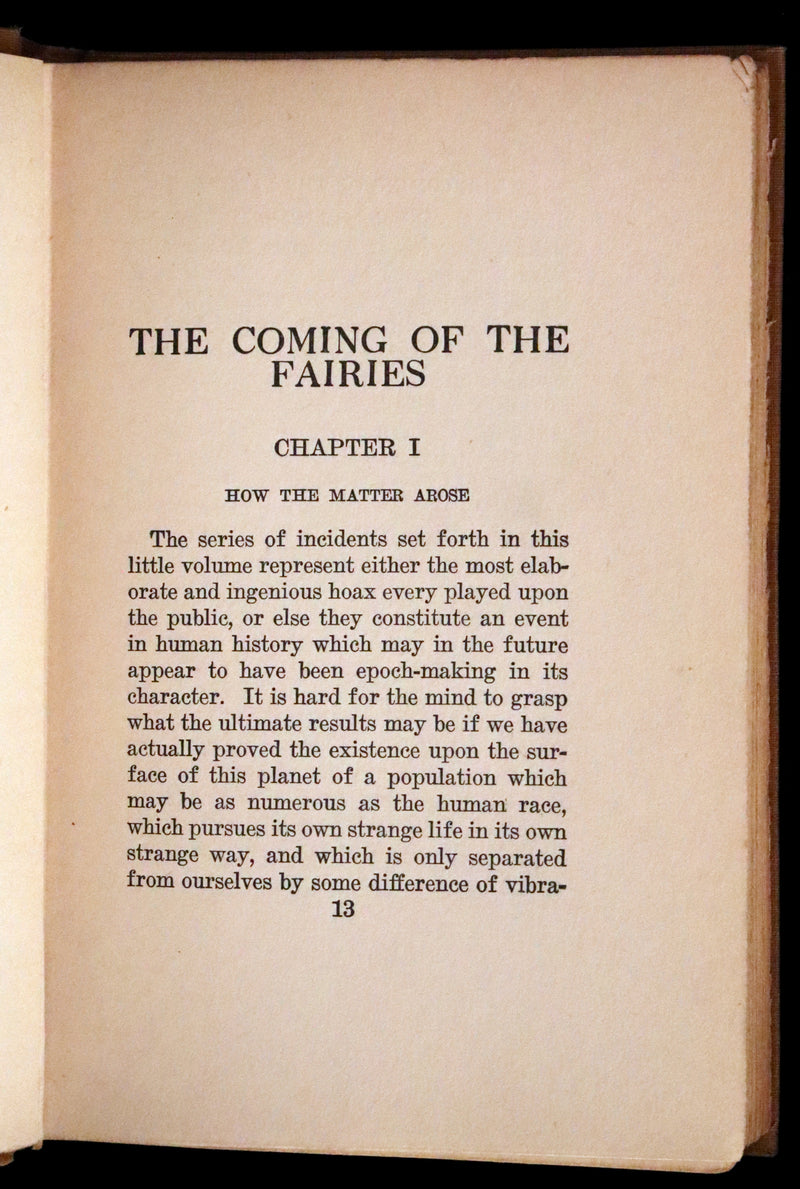1922 Scarce First Edition on Cottingley FAIRIES - Arthur Conan DOYLE - The Coming of the Fairies.