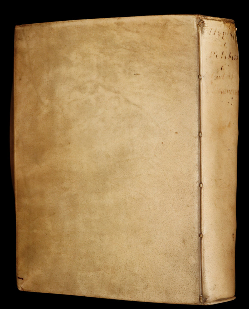 1660 Rare Latin Vellum Book - Hyginus Gromaticus & Polybius Megapolitanus. On the Formation of the Roman Military Camps.