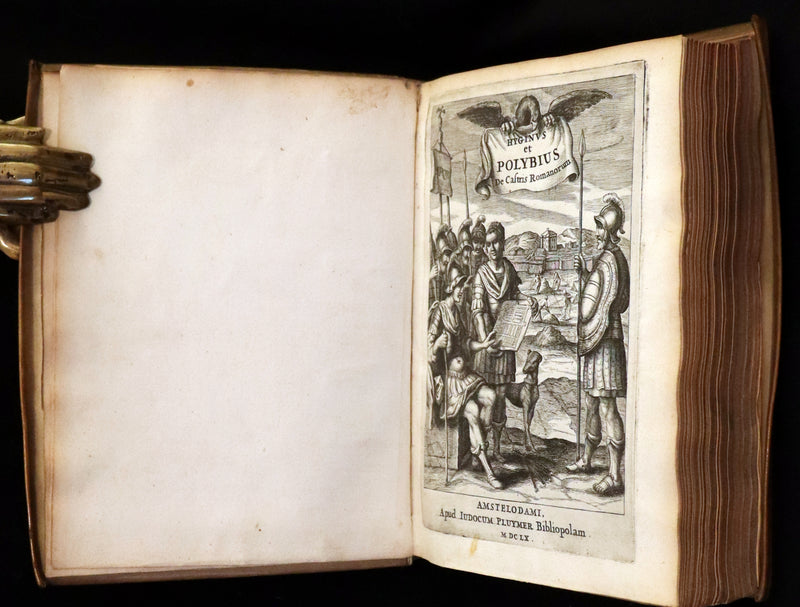 1660 Rare Latin Vellum Book - Hyginus Gromaticus & Polybius Megapolitanus. On the Formation of the Roman Military Camps.