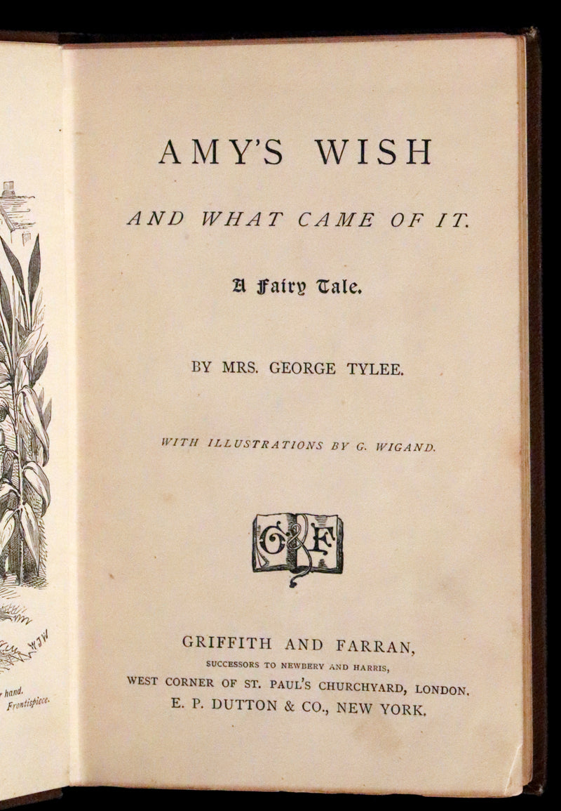 1884 Scarce Book - Amy's Wish and What Came of It, A Fairy Tale illustrated by G. Wigand.