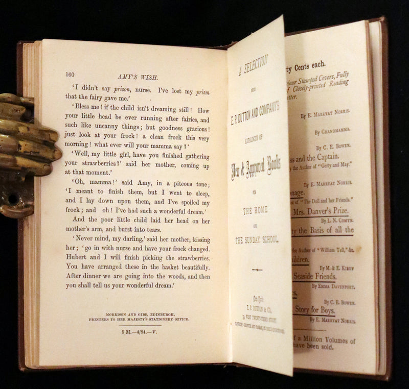 1884 Scarce Book - Amy's Wish and What Came of It, A Fairy Tale illustrated by G. Wigand.