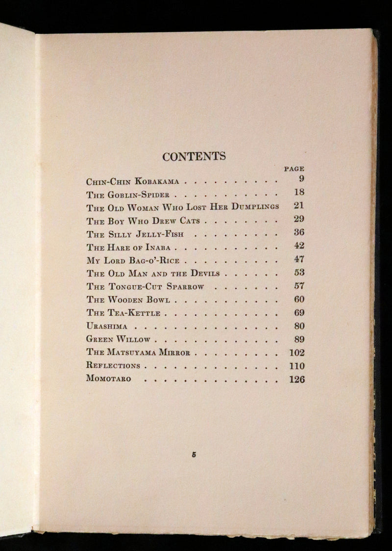1924 Rare Book - Japanese Fairy Tales by Lafcadio Hearn. Illustrated by Gertrude Kay.
