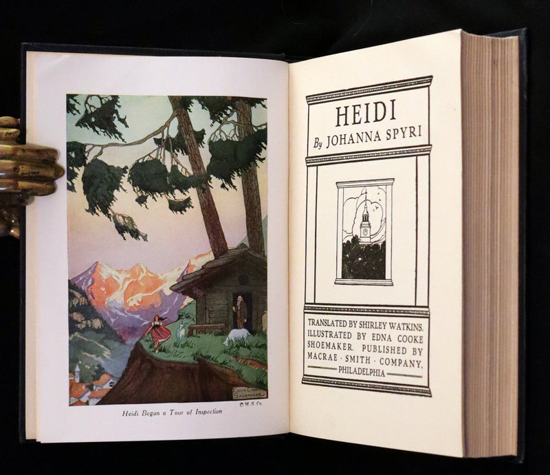 1925 Rare First Edition illustrated by Edna Cooke Shoemaker - HEIDI by Johanna Spyri.